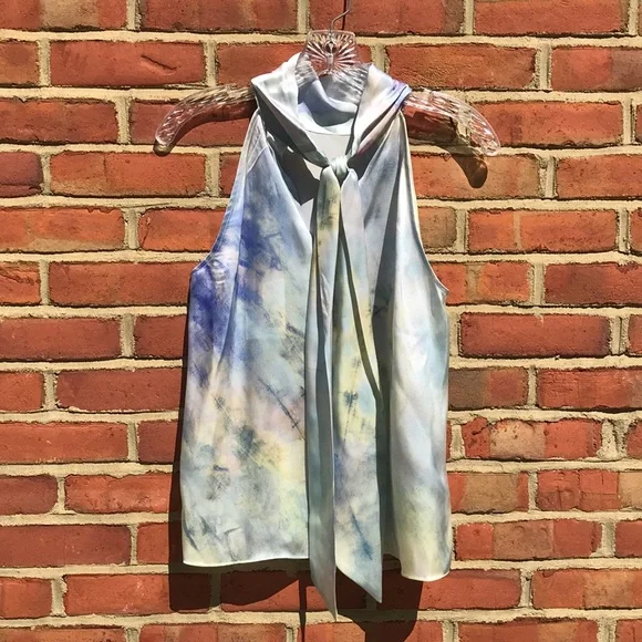 Revolve Generation Love Kaylee Printed Silk Blouse - Picture 16 of 16